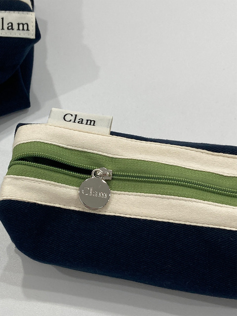 문구,클러치 - 클램 (Clam) - Clam round pencilcase _ Navy and green