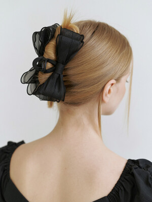 romance double black ribbon matte claw