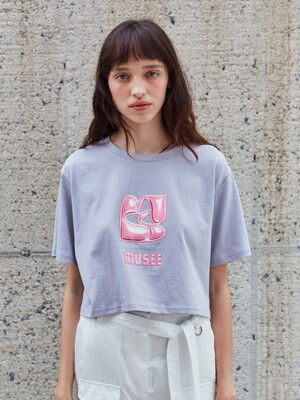LE BALLON Symbol Graphic Print T-shirt_Lavender Gray