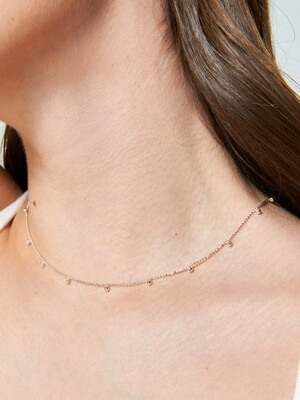 Ball Lace Silver Necklace In457 [Silver]