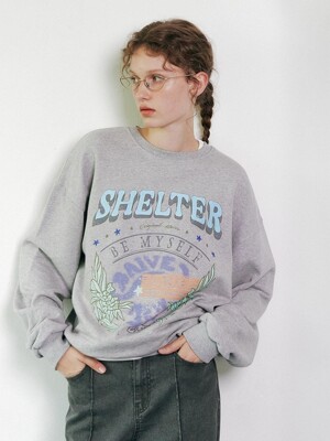 Shelter Graphic Sweatshirt in L/Grey VW3AE104-11