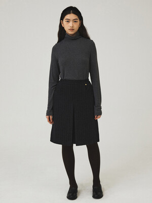 Iris Wool Skirt Charcoal