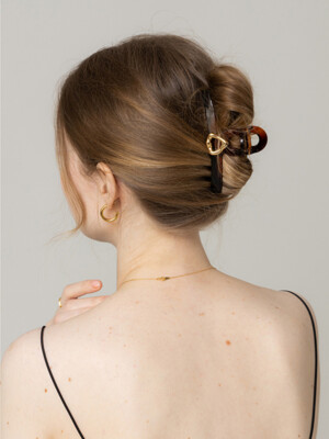 Brown Gold Triangle Hair Claw