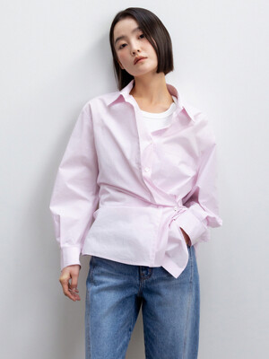 Over Fit Twisted Shirts_Pink