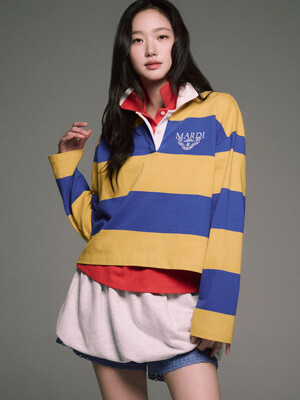 RUGBY SHIRT STRIPE ALUMNI CLASSIQUE_MUSTARD BLUE