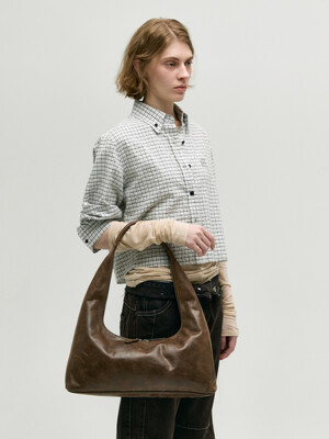 HOBO LARGE_washed brown pull-up