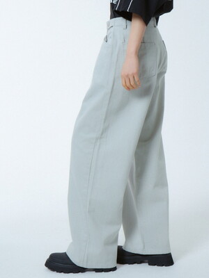 UP-594 턱 와이드핏 피그먼트 팬츠 연그레이_TUCK WIDE PIGMENT PANTS LIGHT-GRAY