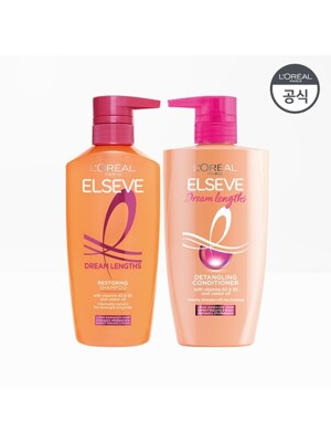 [SSG 단독구성] 로레알파리 엘세브 드림랭스 샴푸 400ml+컨디셔닝 헤어팩410ml