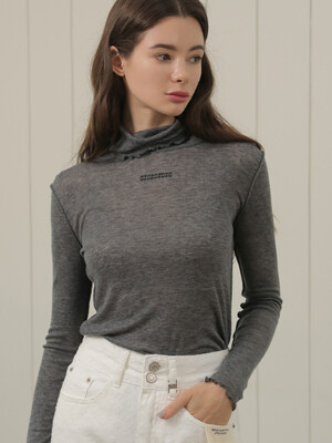 Wave Soft Tencel Pola T-shirt  (Gray)