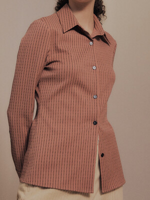 SLIM STRIPE SHIRT_PINK