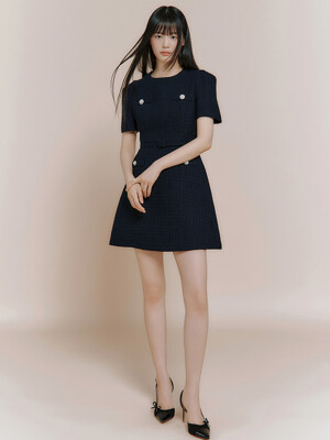 Droplet tweed dress (3colors)