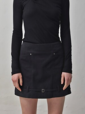 SKYE MINI SKIRT, BLACK