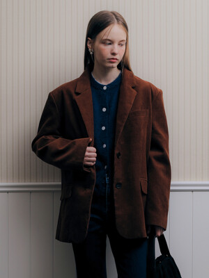 Classic Overfit Corduroy Jacket_Brown