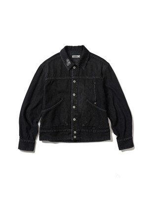 Sphinx denim short trucker jacket / Canvas black