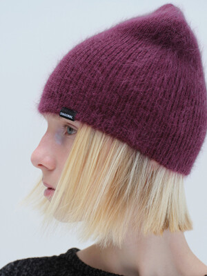 ANGORA BEANIE (plum)