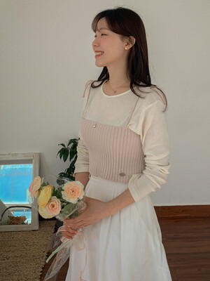 Super fine ramswool bustier_Pink
