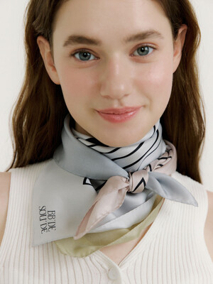 new mild silk scarf - blue