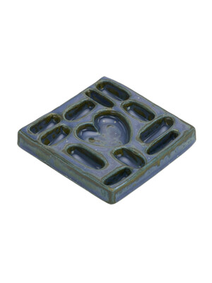 ceramic peep holder-blue green