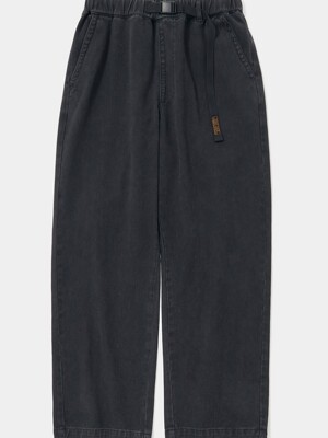 COLUMBIA TRAJAN LABEL BELTED ALL-ROUND DENIM PANTS 블랙데님