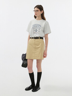 A-LINE MINI SKIRT BEIGE_UDSK5B227I2