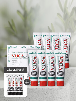 뷰카 클래식 고불소 구취케어 치약 아쿠아민트향 110g 8개입+블랙차콜 4개증정