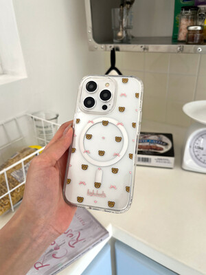 Ribbon bear magsafe gel hard phone case_HC2577EP006M