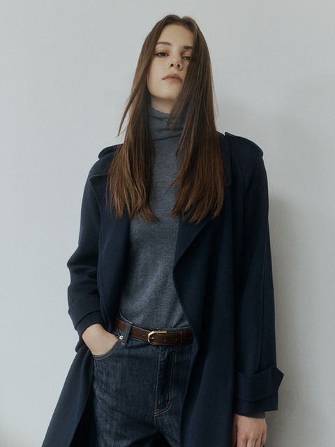 바니스뉴욕 26FW 시그넷 레더 벨트 페탈브라운