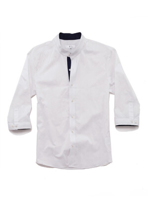 chambray china shirts (White) #AS1536