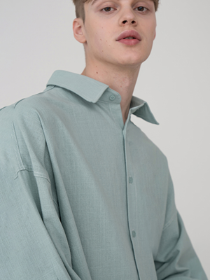 [스페셜] Overfit special linen classic shirt_mint