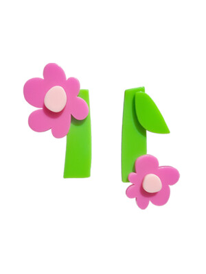 bloom paper earring (pink)