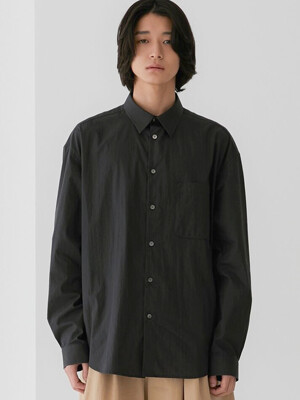 ESSENTIAL OVERSIZED SHIRTS (CHARCOAL)