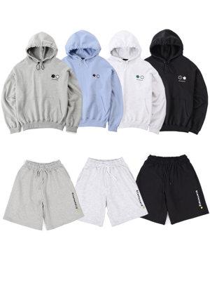 [EZwithPIECE] DAISY HOODIE SHORTS SET UP(4COLORS)