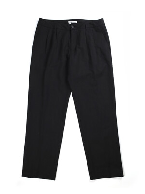 COZY LINEN STANDARD PANTS_BLACK