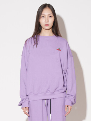 Logo Patched Sweatshirt Purple