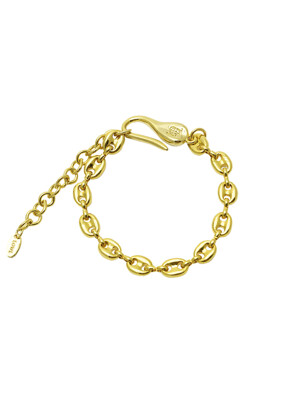 Gold small pignose chain bracelet