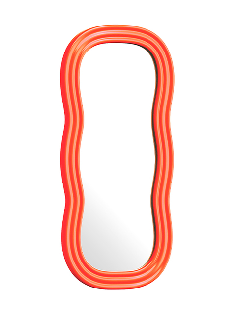 홈데코 - 커넥토리얼 (connectorial) - [배송 4-6주 소요] Wave Mirror (Orange / Medium)