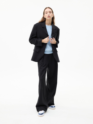 LK SET-UP SLACKS(BLACK)