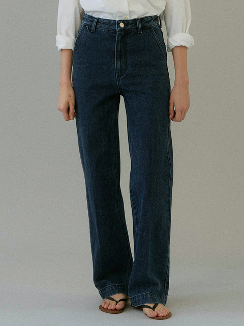 데님 - 블랭크공삼 (blank03) - boot cut jeans (deep blue)
