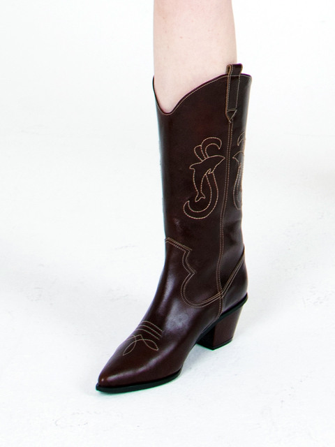 부츠,부츠 - 플러터 스튜디오 (Flutter Studio) - Dolphin Western Boots (Vintage Brown)