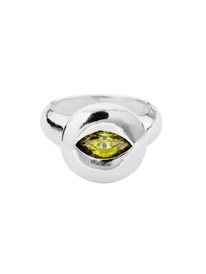 Yellow Green Cubic Ring