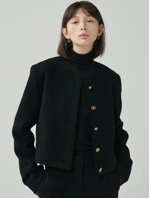 bookle tweed jacket_black