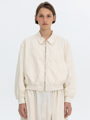 CRISPY BLOUSON JACKET - IVORY