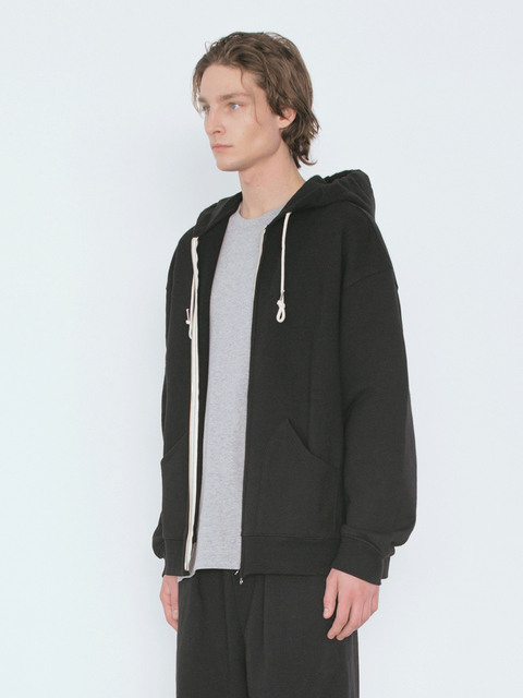 아우터 - 빅유니온 (BIG UNION) - 89LINE ZIP UP HOODIE / BLACK