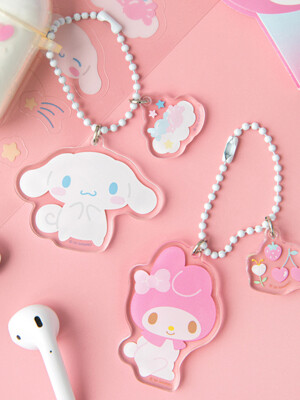 [Sanrio] 큐티 투명 키링 (6종)