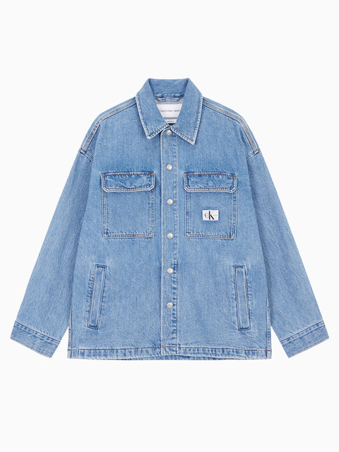 셔츠 - 캘빈클라인 진 (Calvin Klein Jeans) - 남 라이트블루 박시 루즈핏 라이트블루 데님 셔츠 J324448 1AA