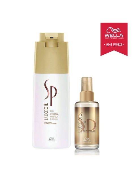 헤어케어 - 웰라 프로페셔널 (wella professionals) - SP 케라틴 프로텍트 샴푸 1000ml+럭스 오일 100ml