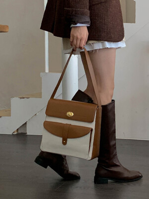[단독]EMILY SHOULDER BAG (canvas brown)
