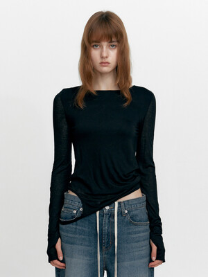 TWO WAY LAYERED TOP, BLACK