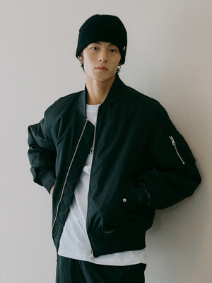 MELANGE RIB MA-1 JUMPER black