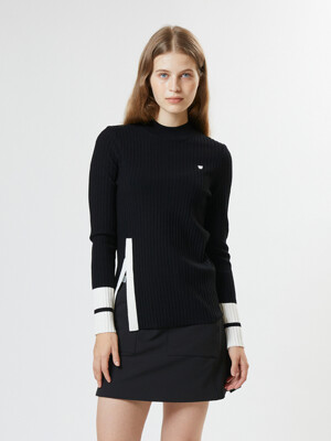 Front Slit Ribbed Knit